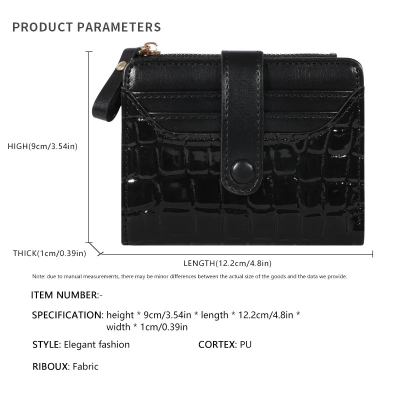 Croco Pattern PU Leather Wallet