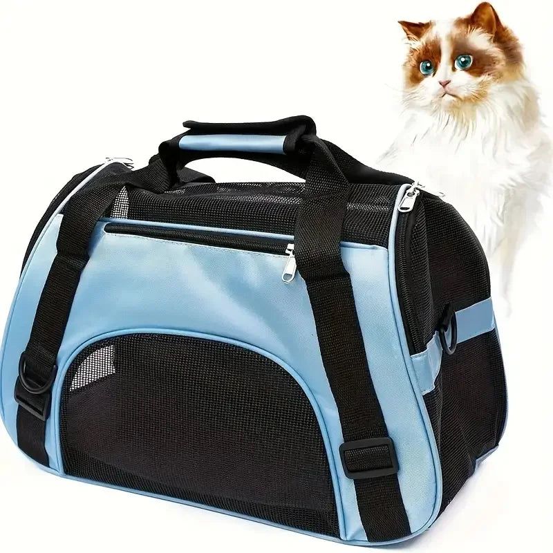 Lightweight pet carrier bag-Breathable Mesh Travel Tent Handbag for Pets