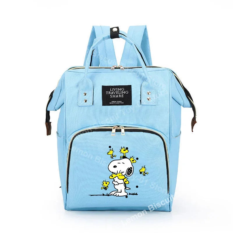 Cute Cartoon Diaper Bag – Snoopy Themed Baby Travel Backpack