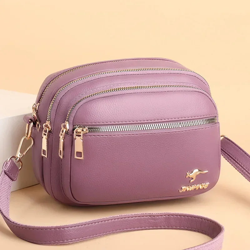 Fashionable Multi-Compartment Shoulder Bag