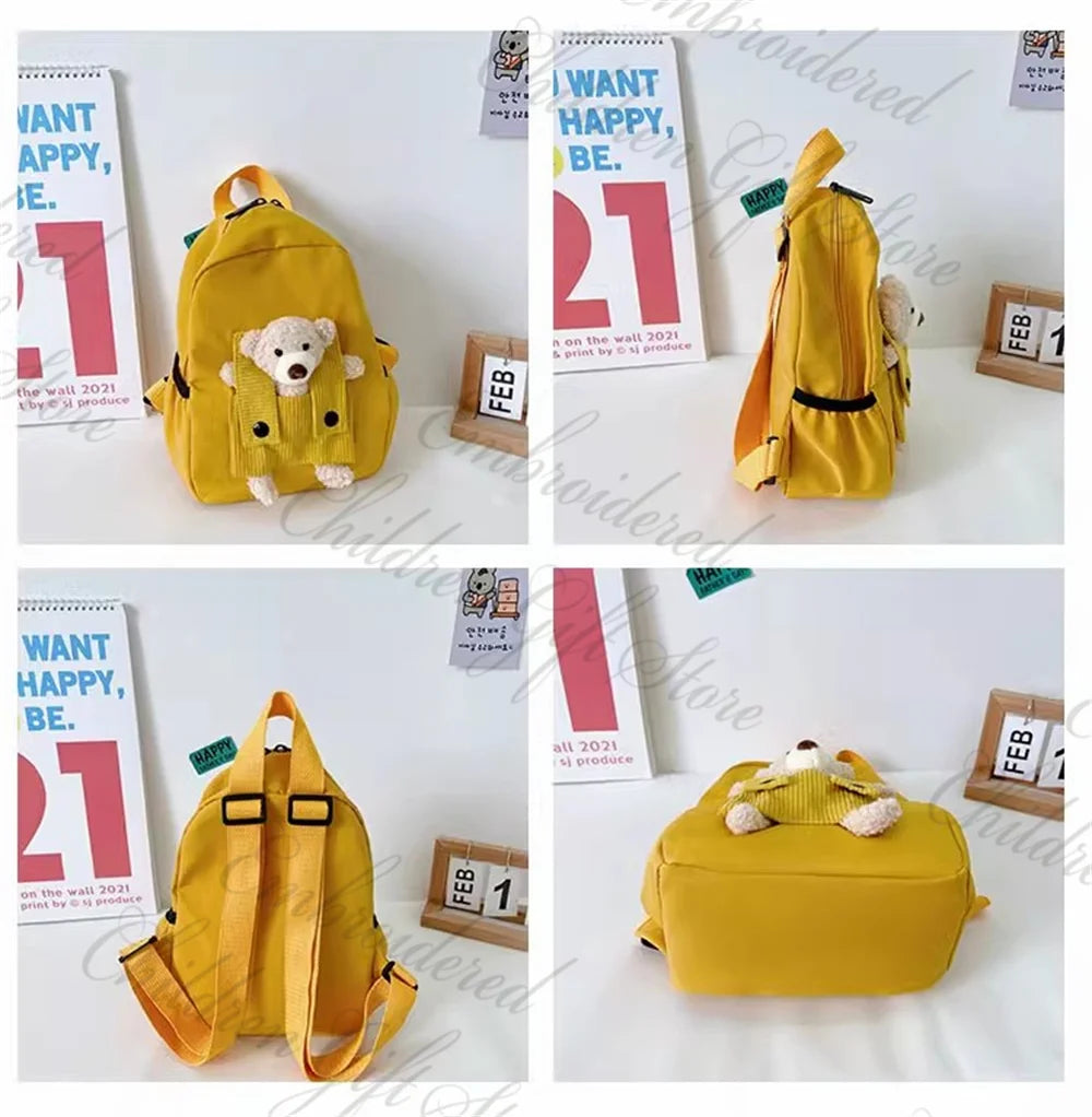 Kids Cartoon Backpack – Custom Embroidered Name Baby Bag