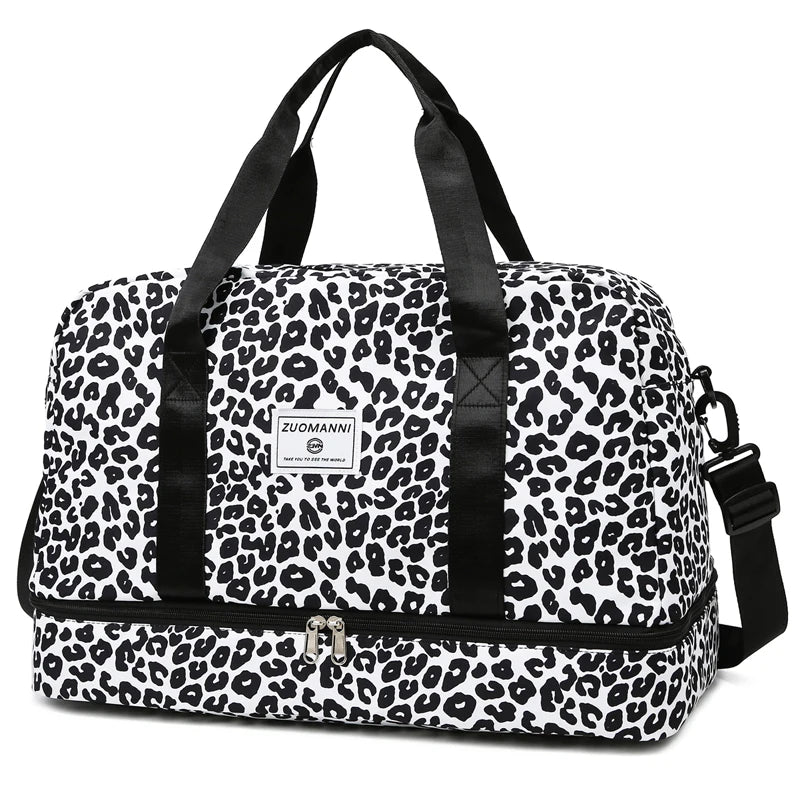 Durable Nylon Travel Cabin Bag – Animal Print Carry-On