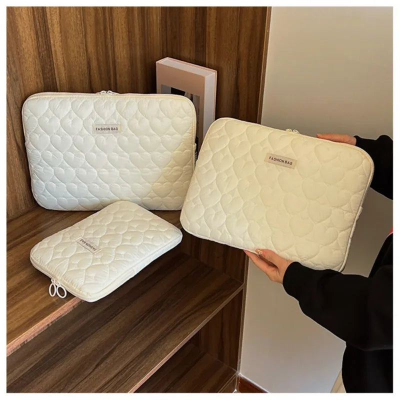 Cute Puffy Laptop & Tablet Sleeve Bag – MacBook Air 13, 13-14", 15-16" Notebook Pouch