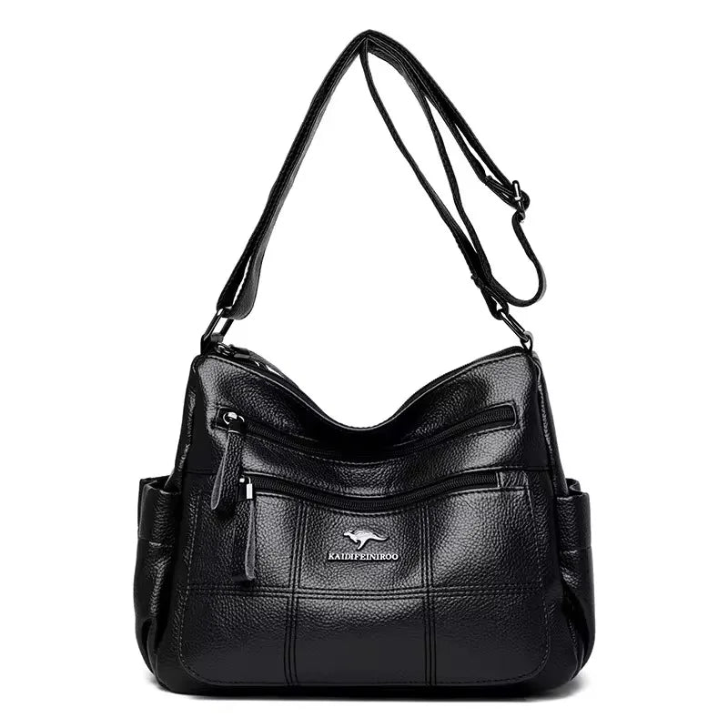 Elegant Shoulder Bag – 3-Layer Alligator Leather Messenger