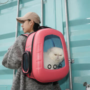 EVA Space Capsule Cat Backpack – Transparent, Breathable & Portable Pet Carrier