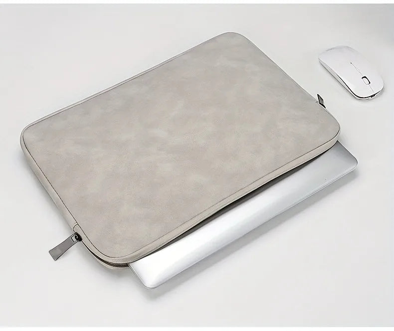 PU Leather Laptop Sleeve – Slim Protective Pouch Case for MacBook, Tablets & Notebooks