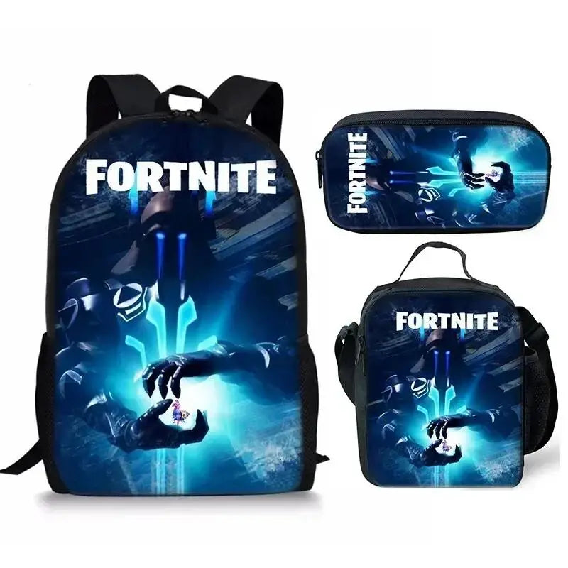 Fortnite Backpack 3PCS Set for Kids - Cool School Bag & Pencil Case