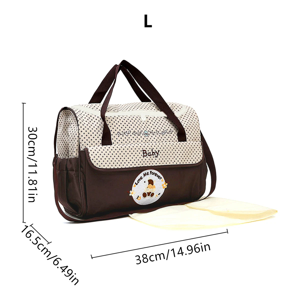 Cartoon Bear Mommy Diaper Bag – Lightweight Large Capacity Bag