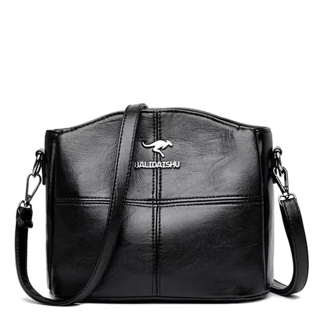 Elegant Shoulder Bag – 3-Layer Alligator Leather Messenger