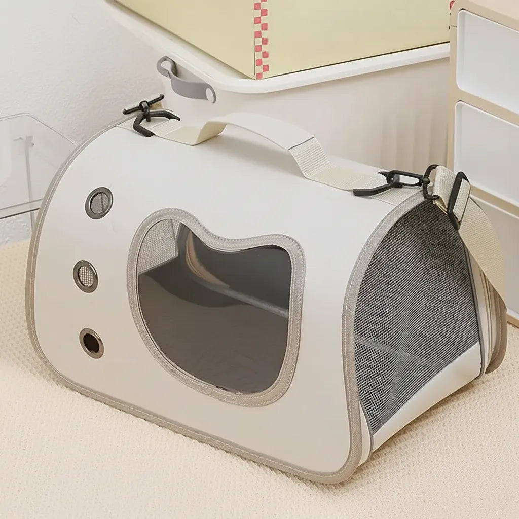Portable Pet Carrier Bag – Foldable Shoulder Travel Bag for Cats