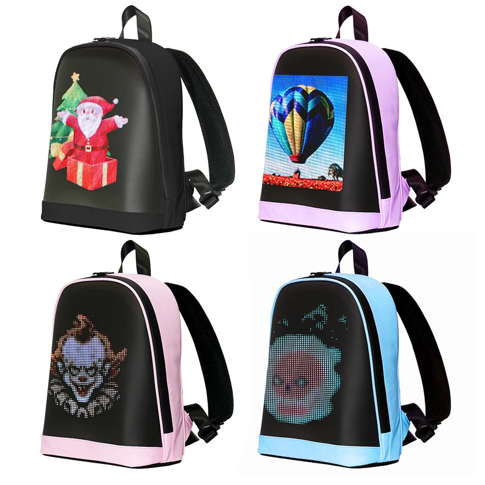Waterproof LED Laptop Backpack – Programmable Smart Display Bag