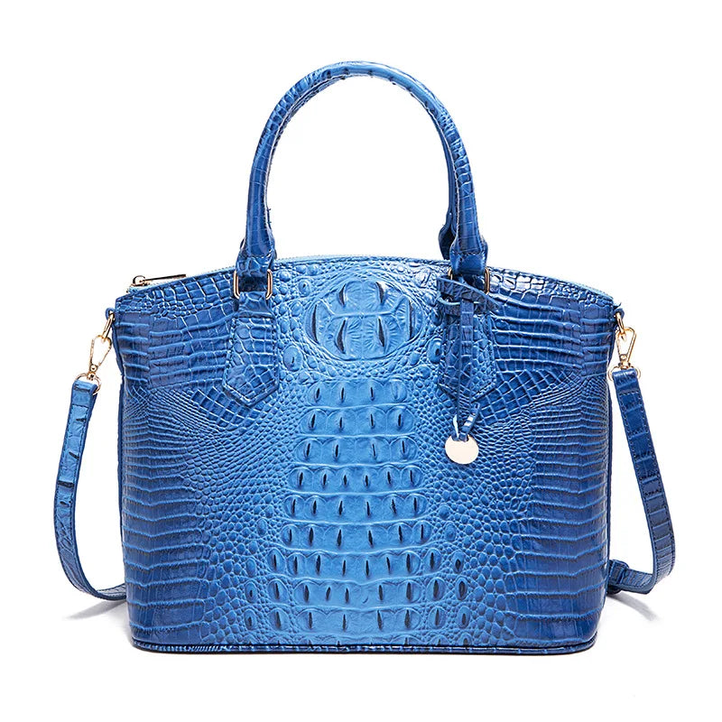 Fashion Colorful Alligator Style Handbag – Retro Crocodile Pattern PU Leather