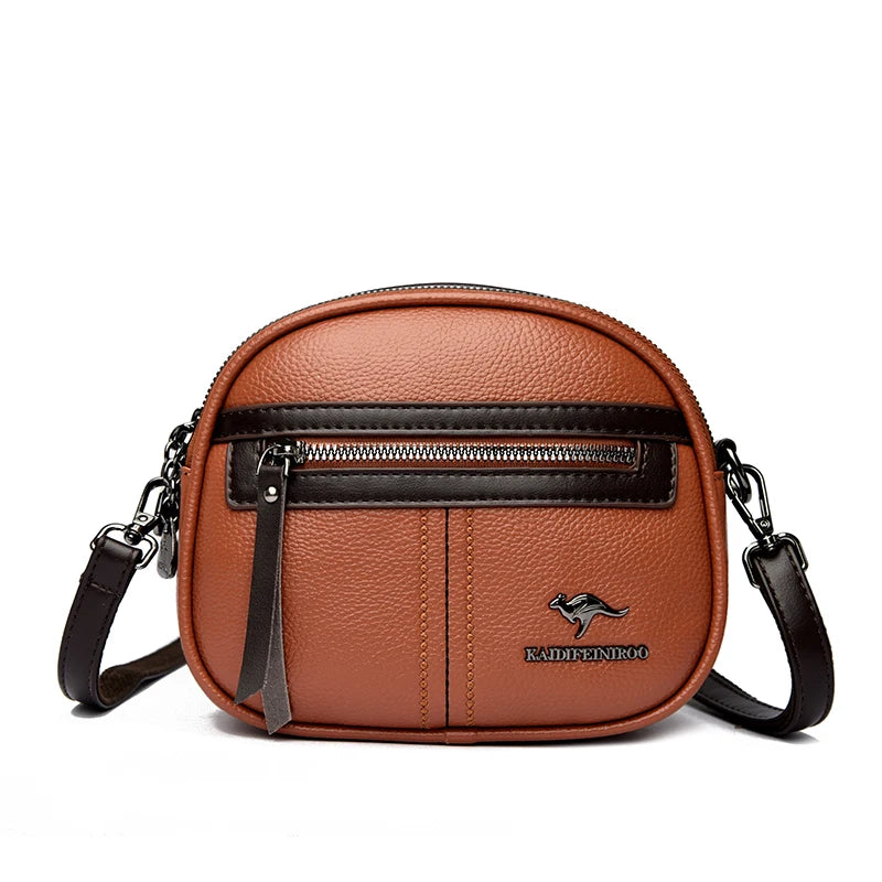Fashion PU Leather Crossbody Bag – Multi-Compartment Luxury