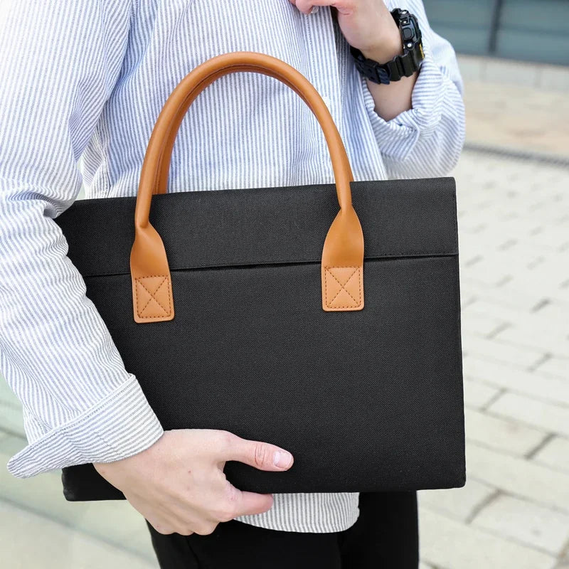 Versatile Portable Business Briefcase – Large Capacity Shoulder Bag with Multiple Pockets