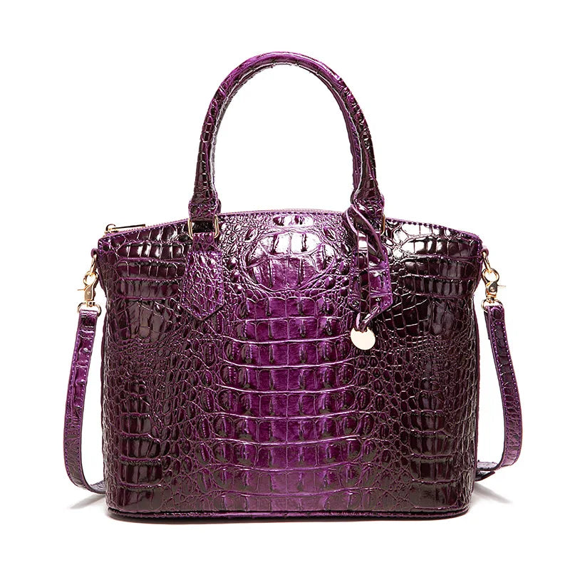 Fashion Colorful Alligator Style Handbag – Retro Crocodile Pattern PU Leather