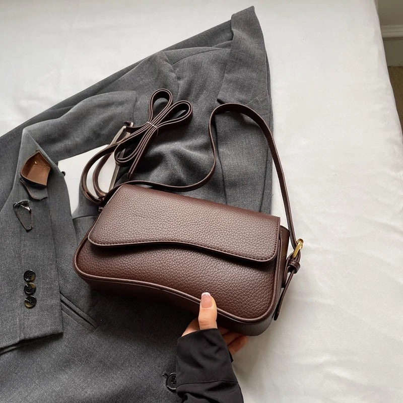 Unique Shape Red Crossbody Bag – Lychee Texture Bag