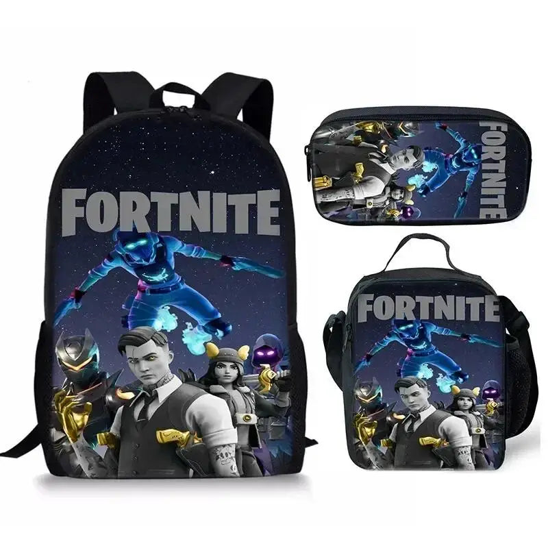 Fortnite Backpack 3PCS Set for Kids - Cool School Bag & Pencil Case