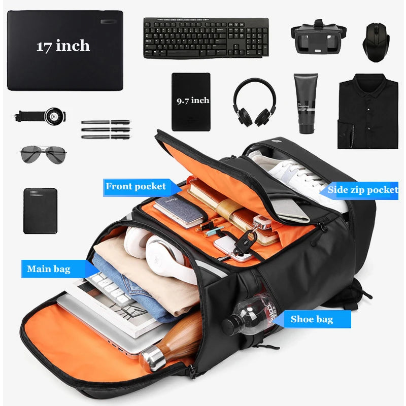 50L Waterproof Laptop Backpack for Men – Trekking, Travel, and Business Companion