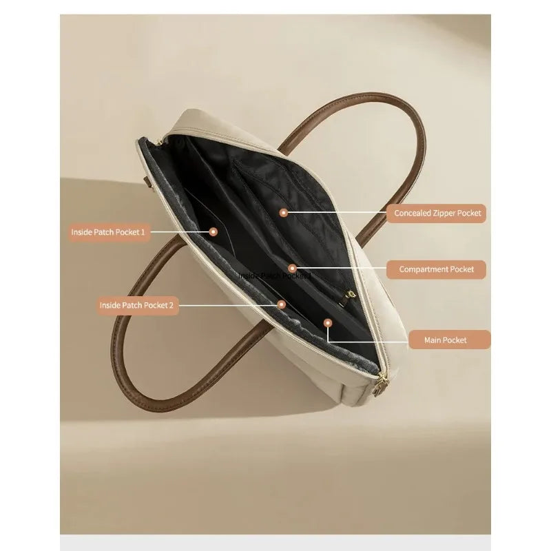 16 Inch Waterproof Laptop Shoulder Bag – Large Capacity Business Bag