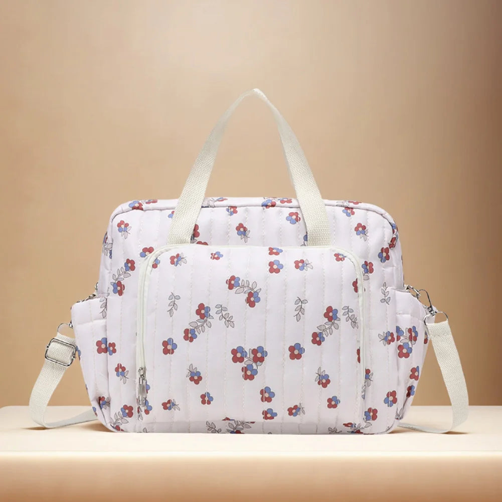 Large Capacity Floral Maternity Bag – Bear Pram Diaper Tote