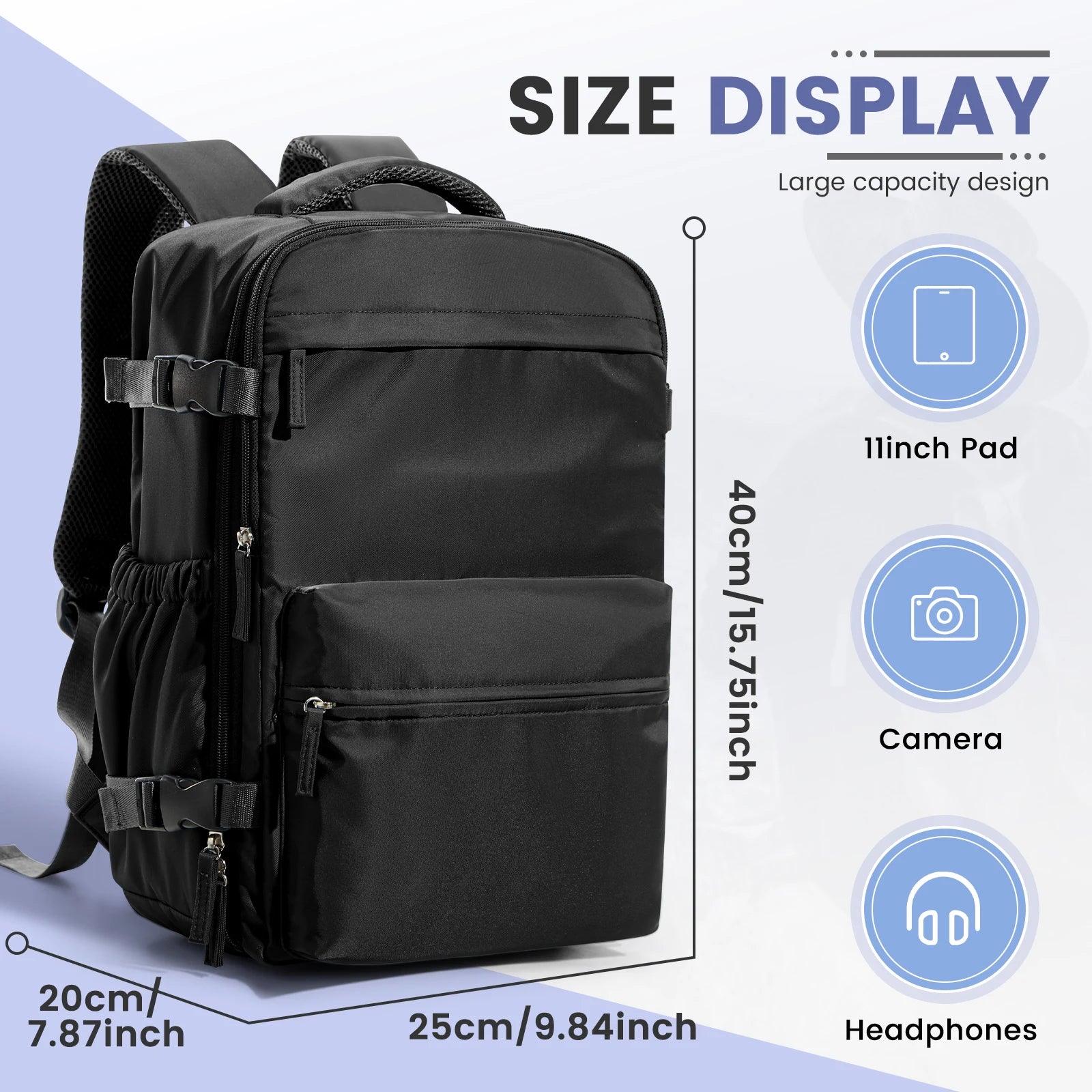 Ryanair 40x20x25 Cabin Backpack – Vacuum Compression Travel Laptop Backpack