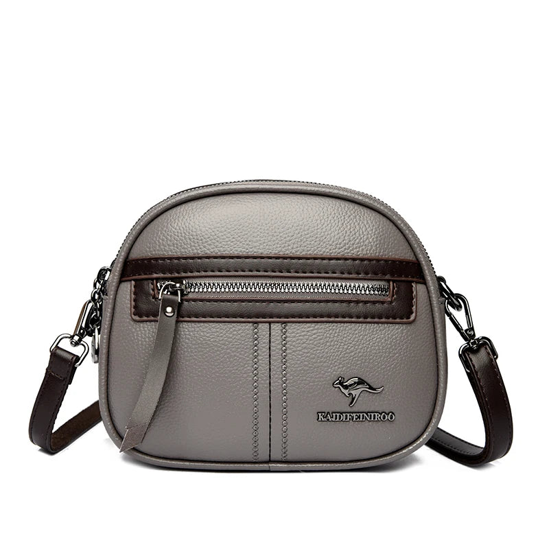 Fashion PU Leather Crossbody Bag – Multi-Compartment Luxury