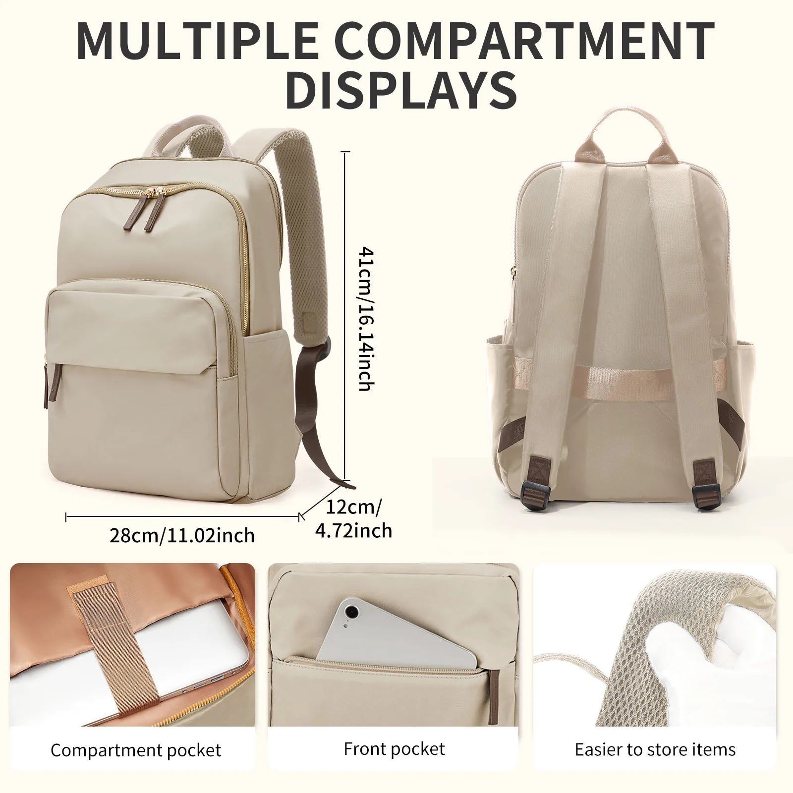 Simple Oxford Backpack – Work, Study & Travel Purse Bag