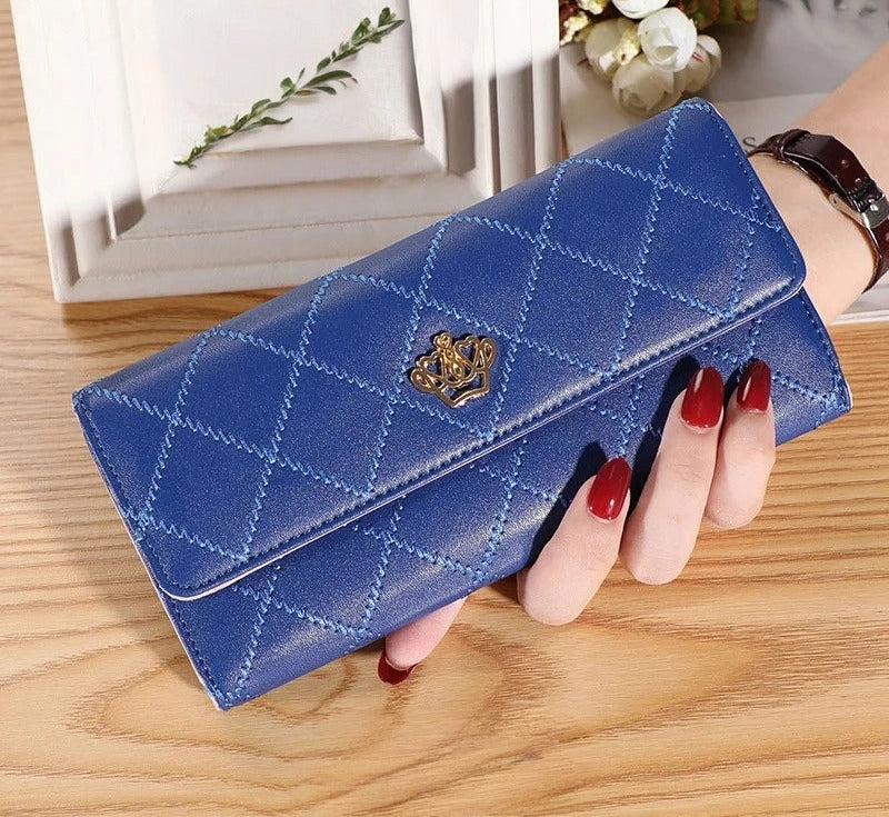 Plaid PU Leather Long Wallet