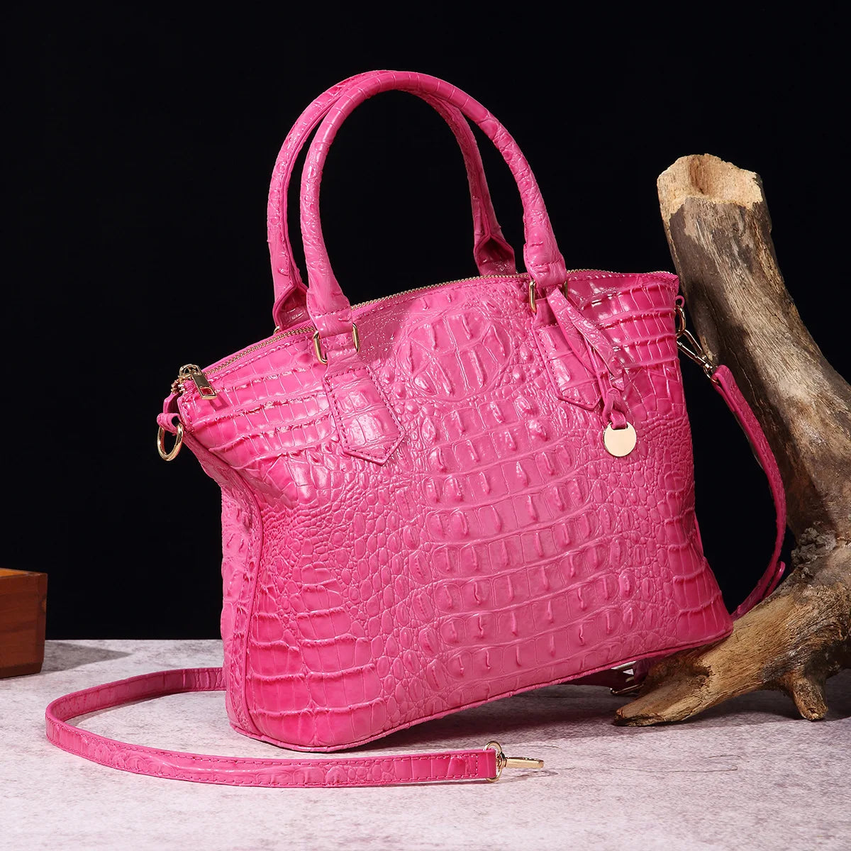 Fashion Colorful Alligator Style Handbag – Retro Crocodile Pattern PU Leather