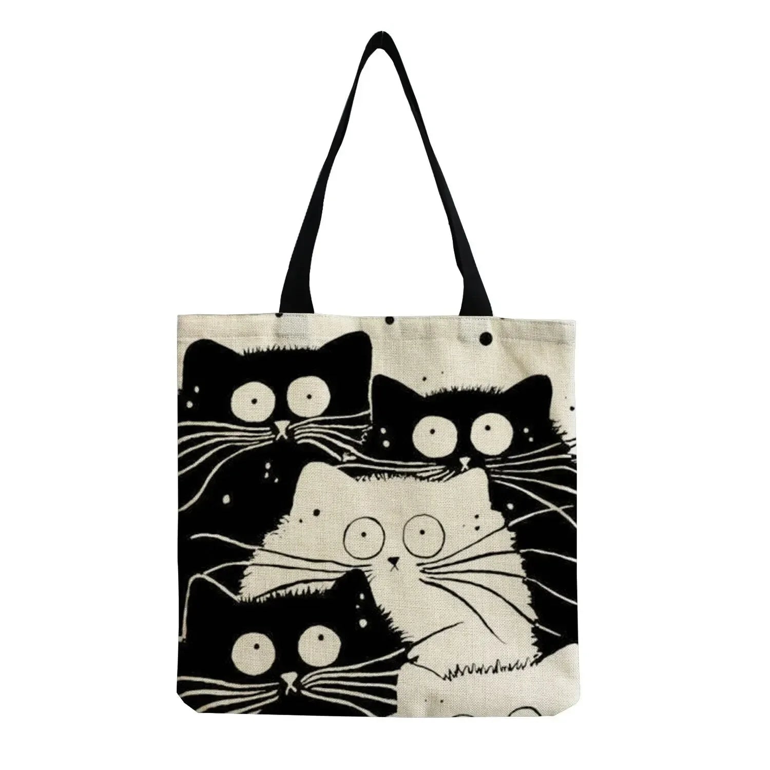 Animal Print Eco Tote – Sustainable Cat Canvas Bag for Women