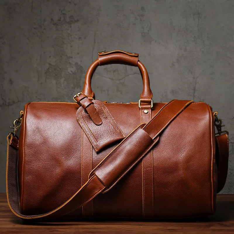 Retro Leather Travel Duffel Bag-High-Quality Retro Bags