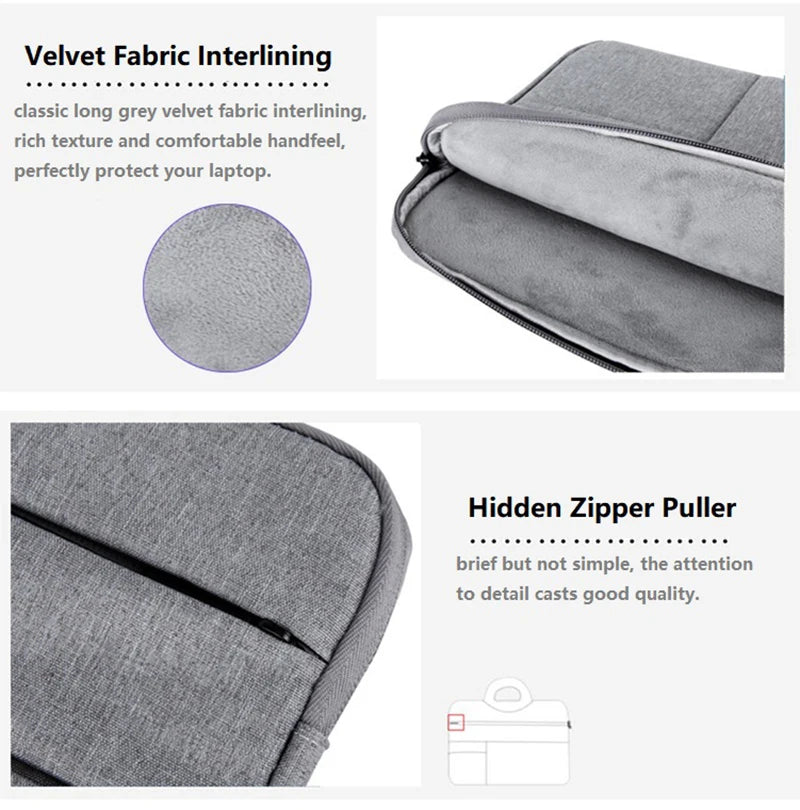 Water-Resistant Universal Laptop Sleeve 11–15.6 Inch – Portable Handbag