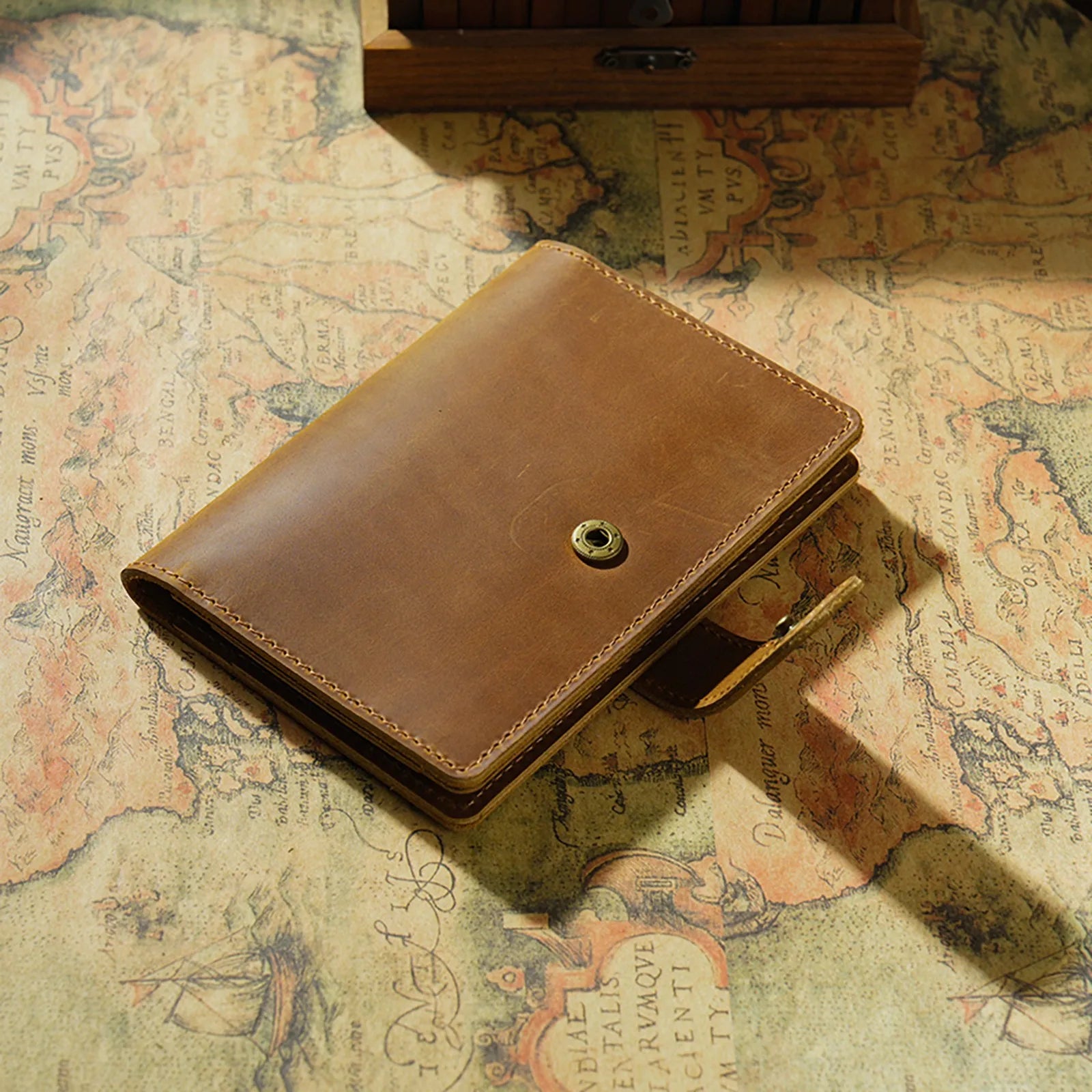 Genuine Leather Passport Holder – Vintage Travel Wallet