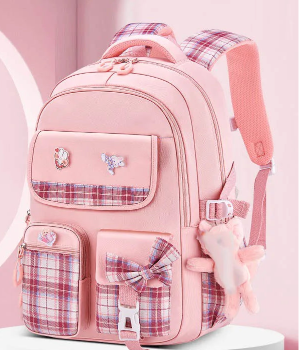 Ergonomic Elementary School Backpack for Girls – Spine Protection, Large Capacity