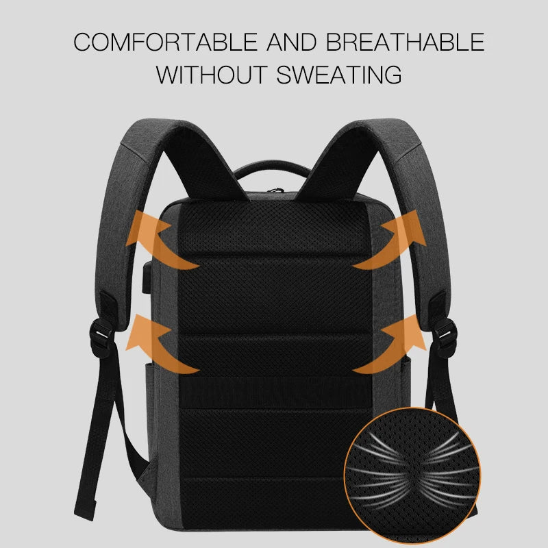 Spacious Laptop Backpack 15.6/16/17.3 Inch with USB Charging Port, Waterproof School Bag