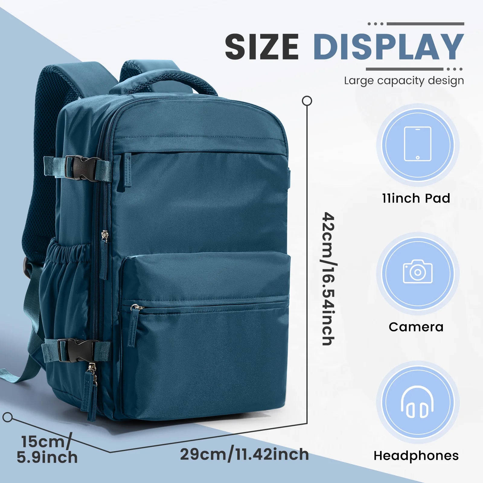 Ryanair 40x20x25 Cabin Backpack – Vacuum Compression Travel Laptop Backpack