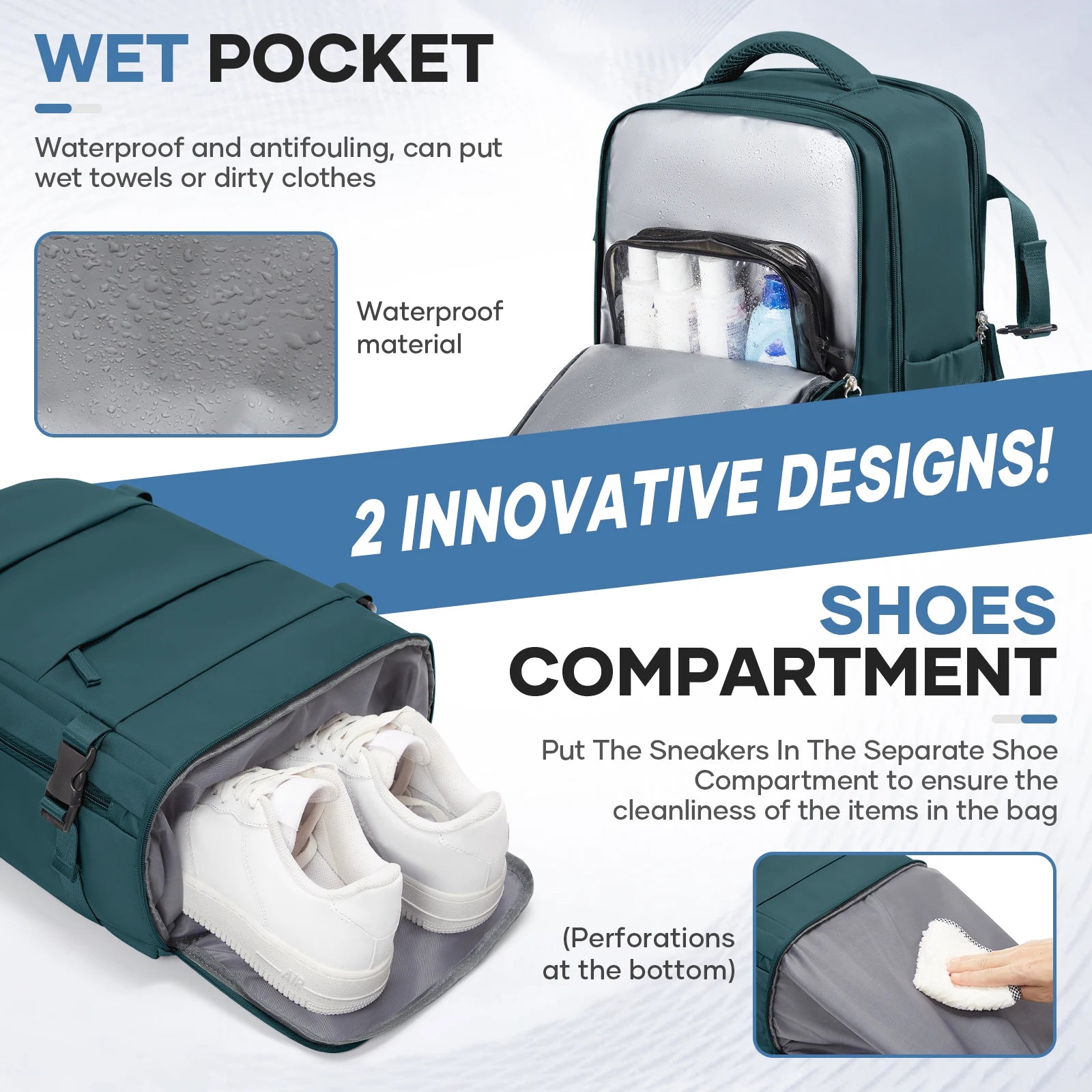 Compact Carry-On Backpack – Cabin Bag with Vacuum Storage