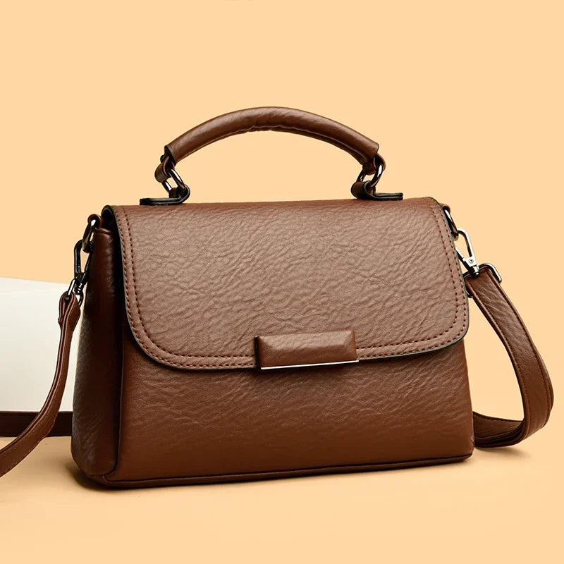 Genuine Leather Handbag – Luxury Shoulder & Crossbody Tote