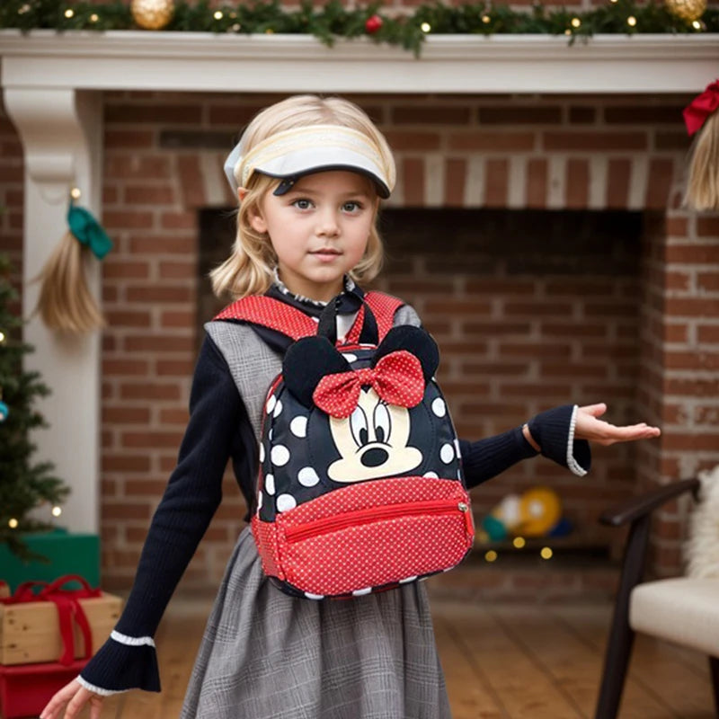 Cute Disney Minnie Kids Backpack – Cartoon Kindergarten School Bag