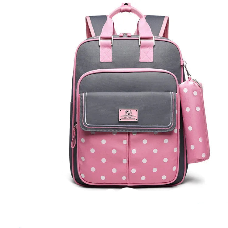 Purple Plaid School Backpack-Waterproof Kids Bag