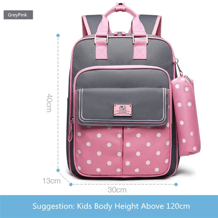 Purple Plaid School Backpack-Waterproof Kids Bag