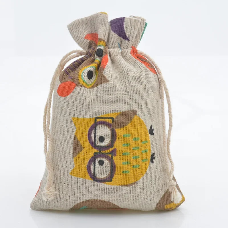 Cute Print Drawstring Pouches