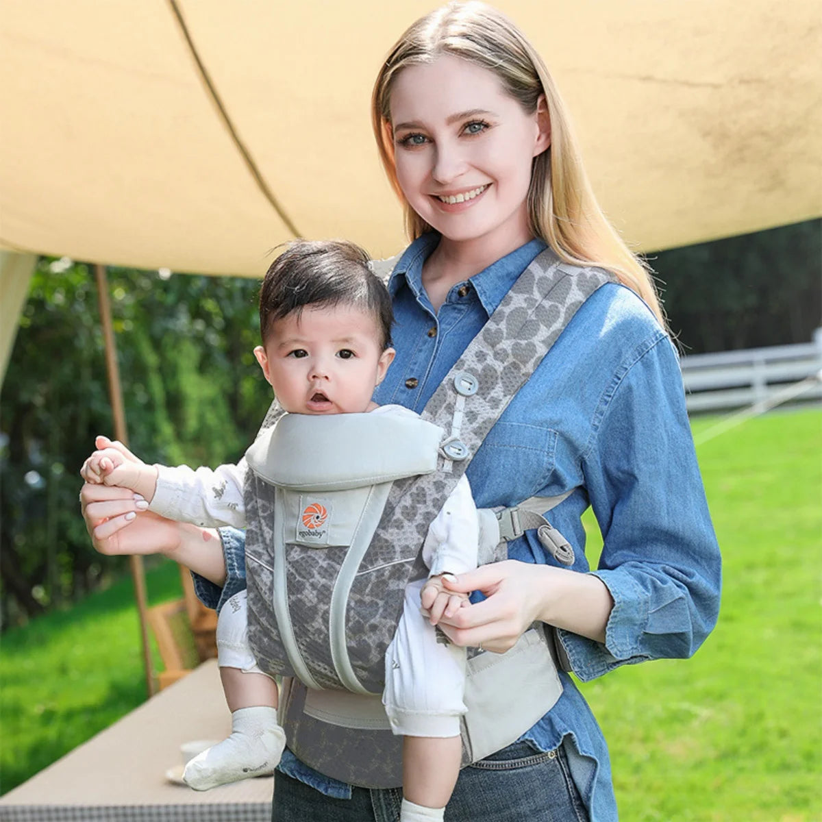 Baby Carrier with Hip Seat- Multifunctional Newborn to Toddler Carrier