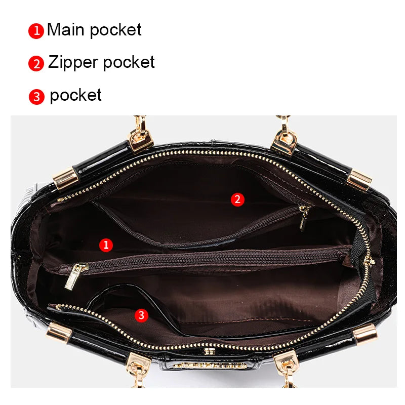 Fashionable High-End PU Leather Large Capacity Bag