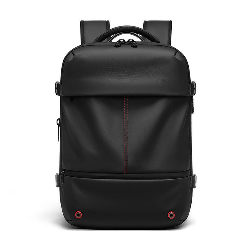 16-Inch Waterproof Travel Laptop Backpack – Vacuum Compression, USB Charging