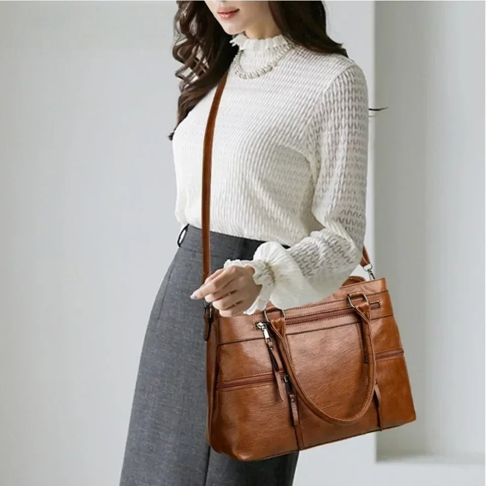 Versatile Leather HandBag