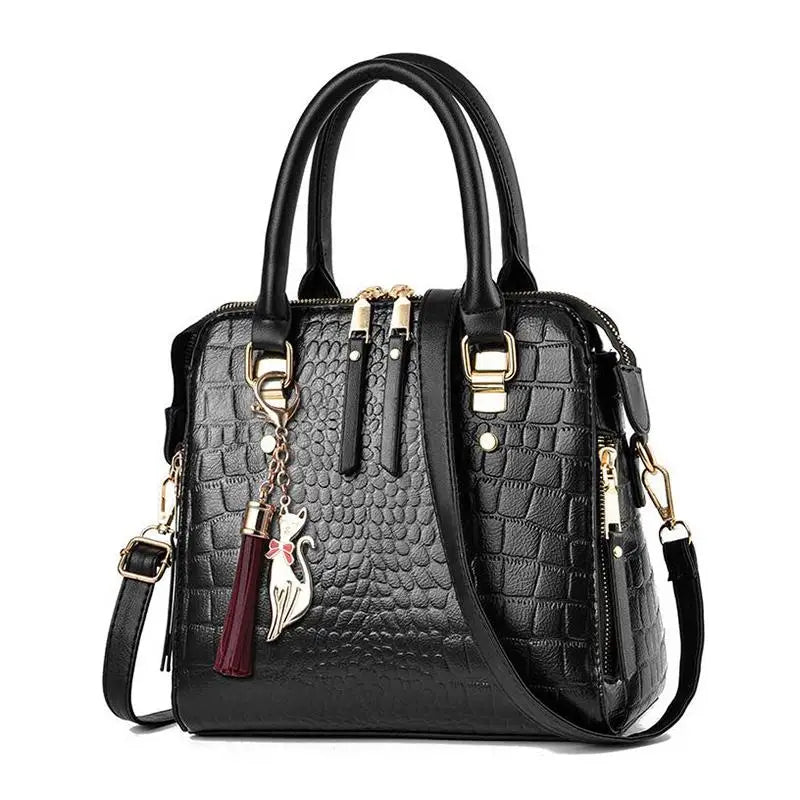 Luxury Crocodile Pattern PU Leather Handbag