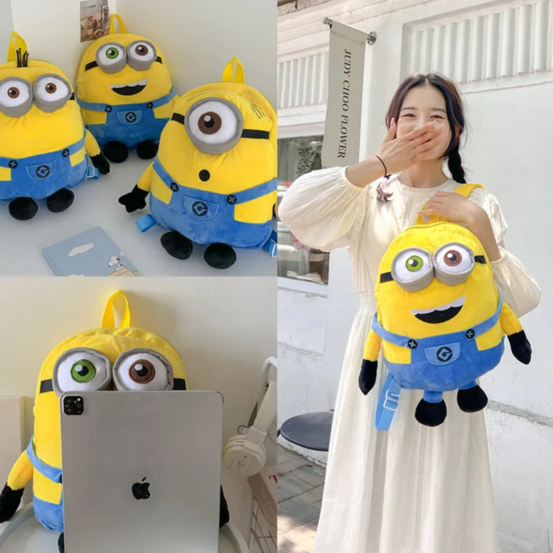 Minions Student Backpack – Durable Large-Capacity Anime Bag
