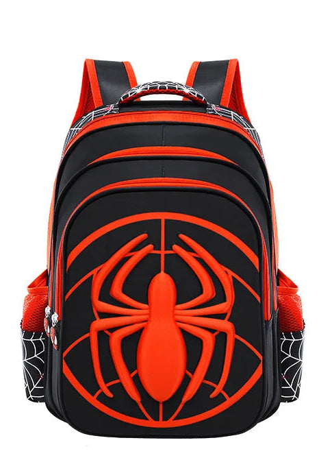 Kids Cartoon Spider Backpack - Durable Primary School Bag Set