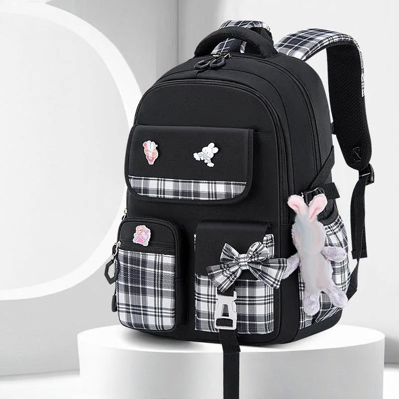 Ergonomic Elementary School Backpack for Girls – Spine Protection, Large Capacity